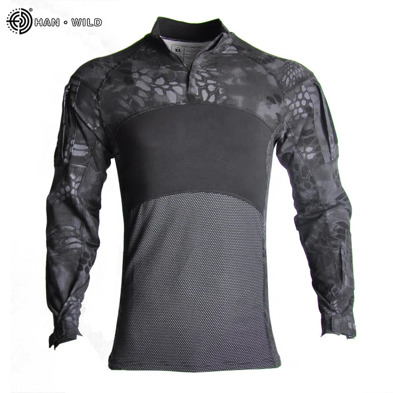 HAN WILD Men's Outdoor Tactical Shirts Shirts Breathable Shirt