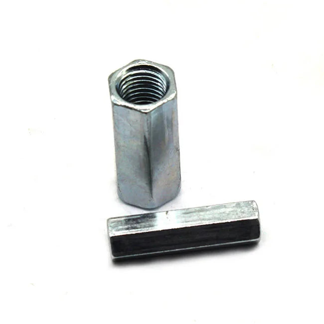 Factory Carbon Steel Zinc Plated Hexagon Hex Coupling Long Size Nut DIN6334