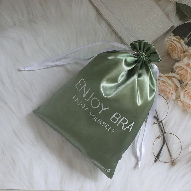 Wholesale Satin Pouch Storage Packaging Dust Bag Satin Drawstring Pouches for Gift Use