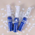 Factory Wholesale PVC Transparent Tube Compressed Air Confetti Cannon Snowflake Party Popper Christmas New Year 40cm TWSIT