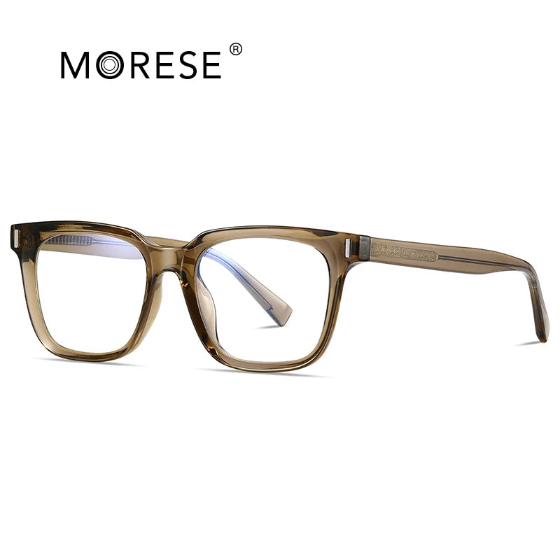 MORESE 2091 Same Style Acetate Large Rectangle Shape Frame Blue Light Blocking Glasses