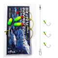 Surf Fishing Saltwater Pompano Rigs Double Drops with High Carbon Steel Floats  Barbed Hooks