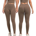 CONTOUR NYLON High Waisted Women's Sport Leggings Full Length Ruch Butt Lifting Seamless Yoga Pants Solid Curve Hugging Design