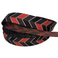 12 Colors Design Green/red Polyester Double Face Fabric Arrow Pattern Jacquard Webbing Belt
