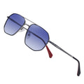 Trendy Polarized Dual-Tone Metal Polygon Frame Sunglasses for Men Fashion Customizable Wholesale