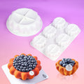 AK 6cavity Silicon Mold  Egg Tart Tray 3d Silicone Cake Mold Pudding Chocolate Mould Cake Decorating Supplies Pastry Baking Tool