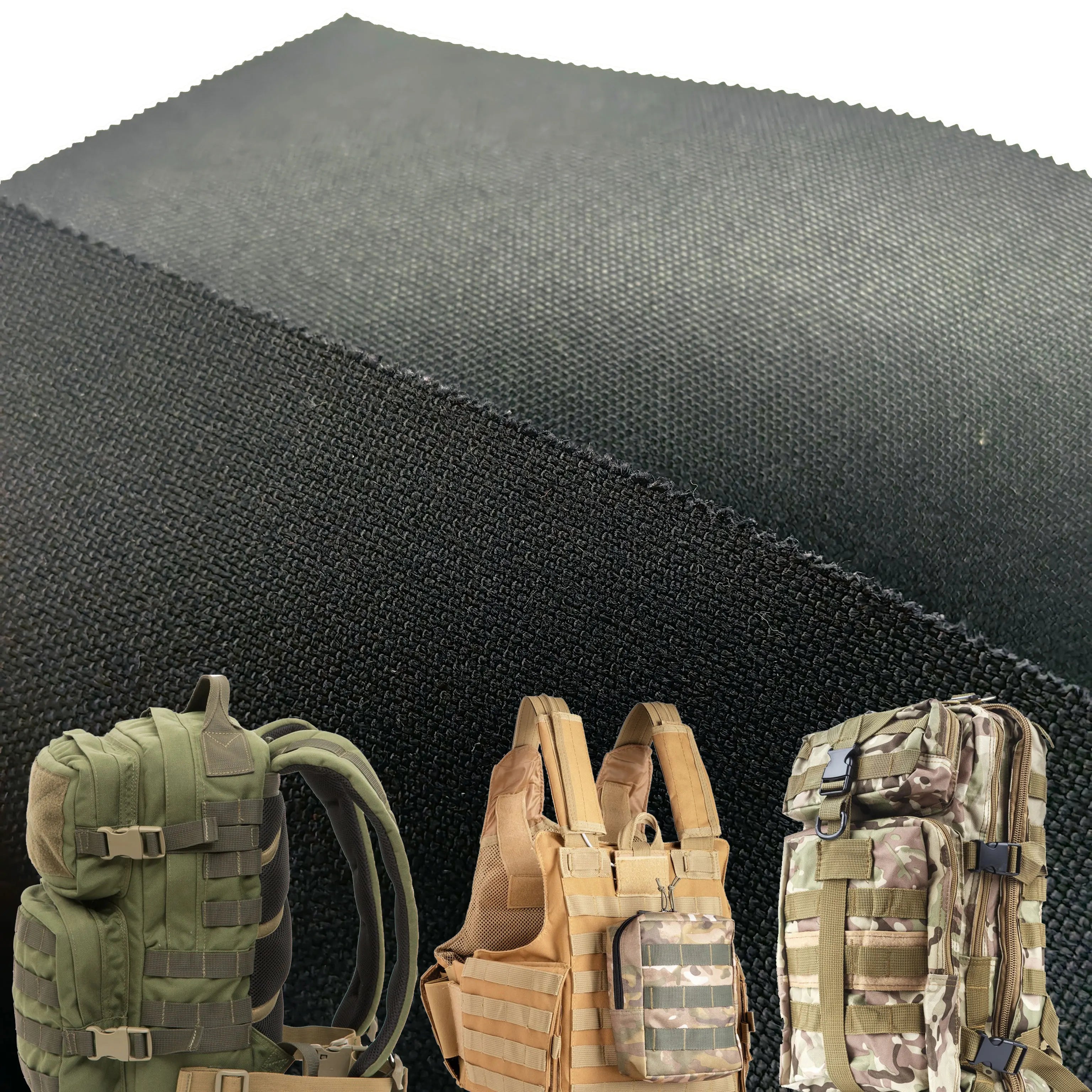 Heavy Duty Cordura 1000D & 500D Woven PU Coated Nylon Fabric Waterproof for Home Textile & Bag Use