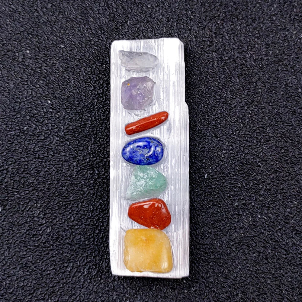 HY Fast shipping Rectangle Shape Chakra stones Plaster Healing Stick Pendant for making pendant