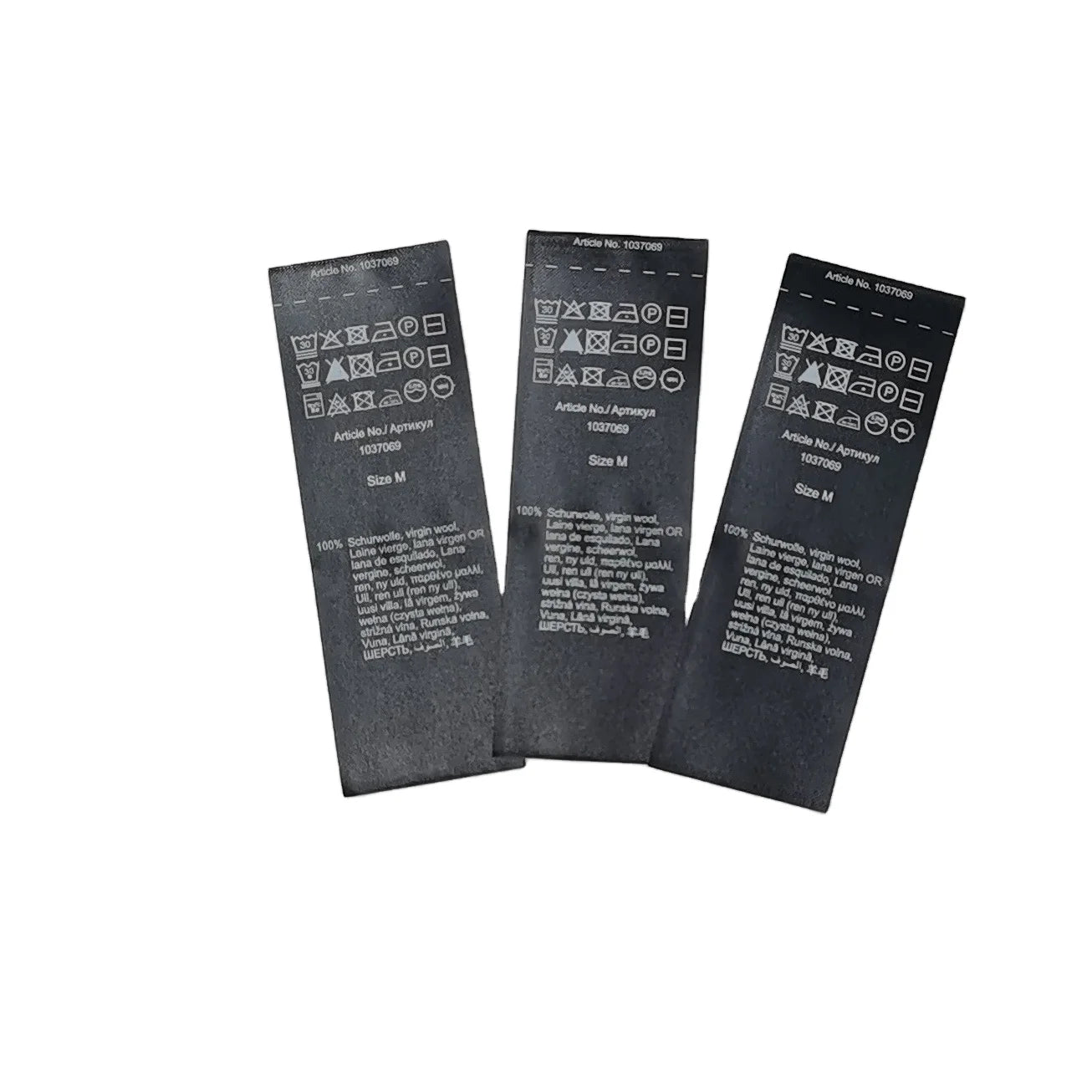 Satin Care Label Washing Instruction Label