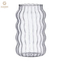 High Borosilicate Large Capacity Glass Tumbler 26oz Stripe Glass Juice Coffee Mugs Dessert Breakfast Cup Drinkware