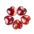 Hot Sale Charms 30MM*30MM Heart Shaped Carnelian Natural Agate Stone Loose Gemstone Fashion Ornament Pocket Stone Collection MegaBDM