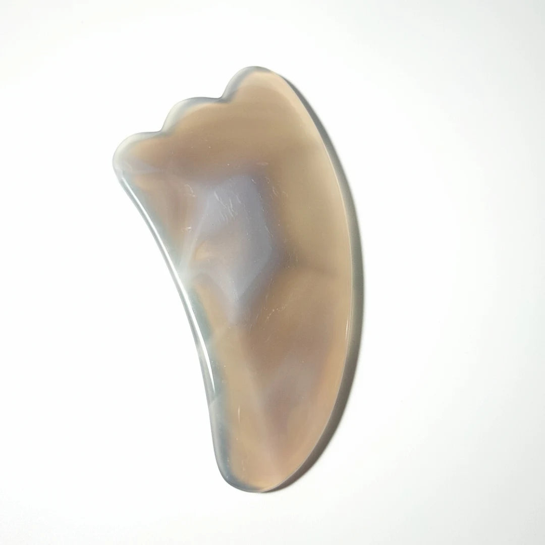 2026 Hot style customized Claw shape gua sha tools Natural Grey Agate guasha for skin care