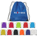 Ruthbag Nylon Drawstring Gym Bag Backpacks Custom Promotional 210D Polyester Black Red Blue Silkscreen Logo Packaging Promotion