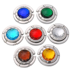 Round Diamond Pouch Buckle Portable Purse Hook Bag Accessories Creative Student Gifts Bags Hook Table