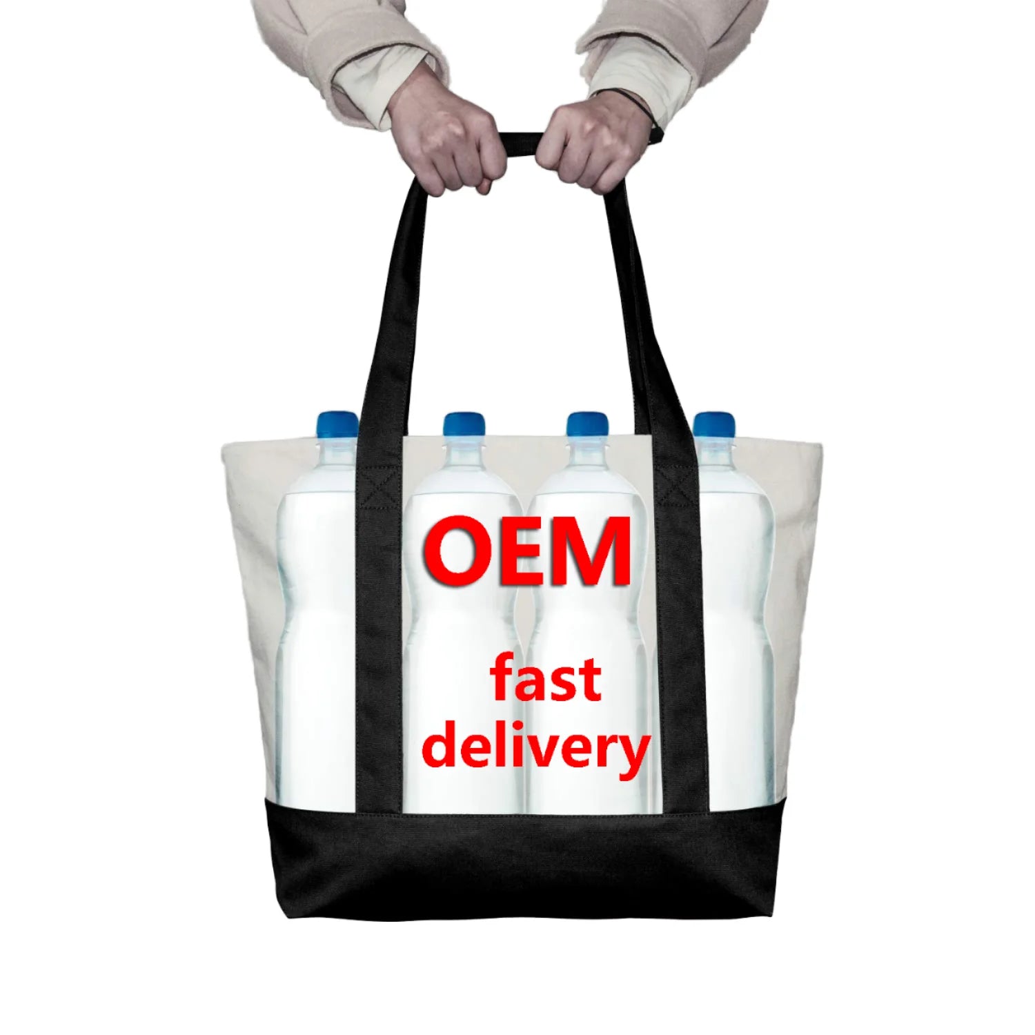 Wholesale Fashionable Transparent  Tote Shopping Bags with Custom Logo Waterproof Clear Tote Bag with Handles