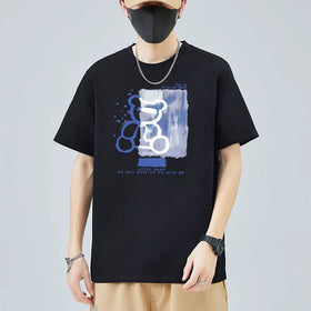 Wholesale Custom Logo Men's White T-Shirt Printed Short Sleeve 100% Cotton T-shirt