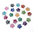 Animal Glitter Dog Paw Print Charms Enamel Footprint Pendants Beads for DIY Jewelry Making 15mm*18mm