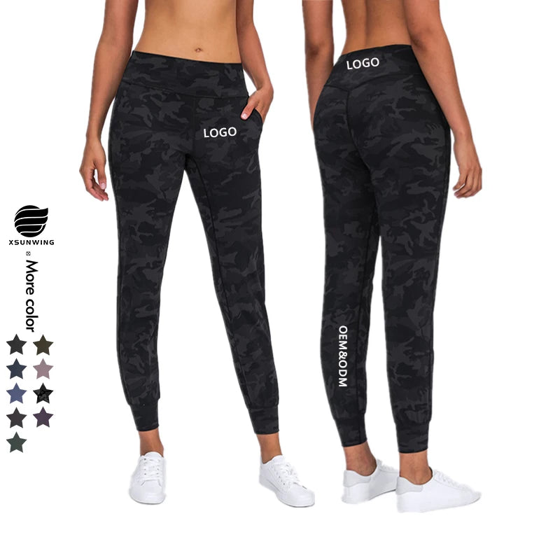 Xsunwing New Running Workout Gym Fitness High Waist Women Yoga Pants Butt Lifting Sport Tight Yoga Leggings With Pocket WDQ19073
