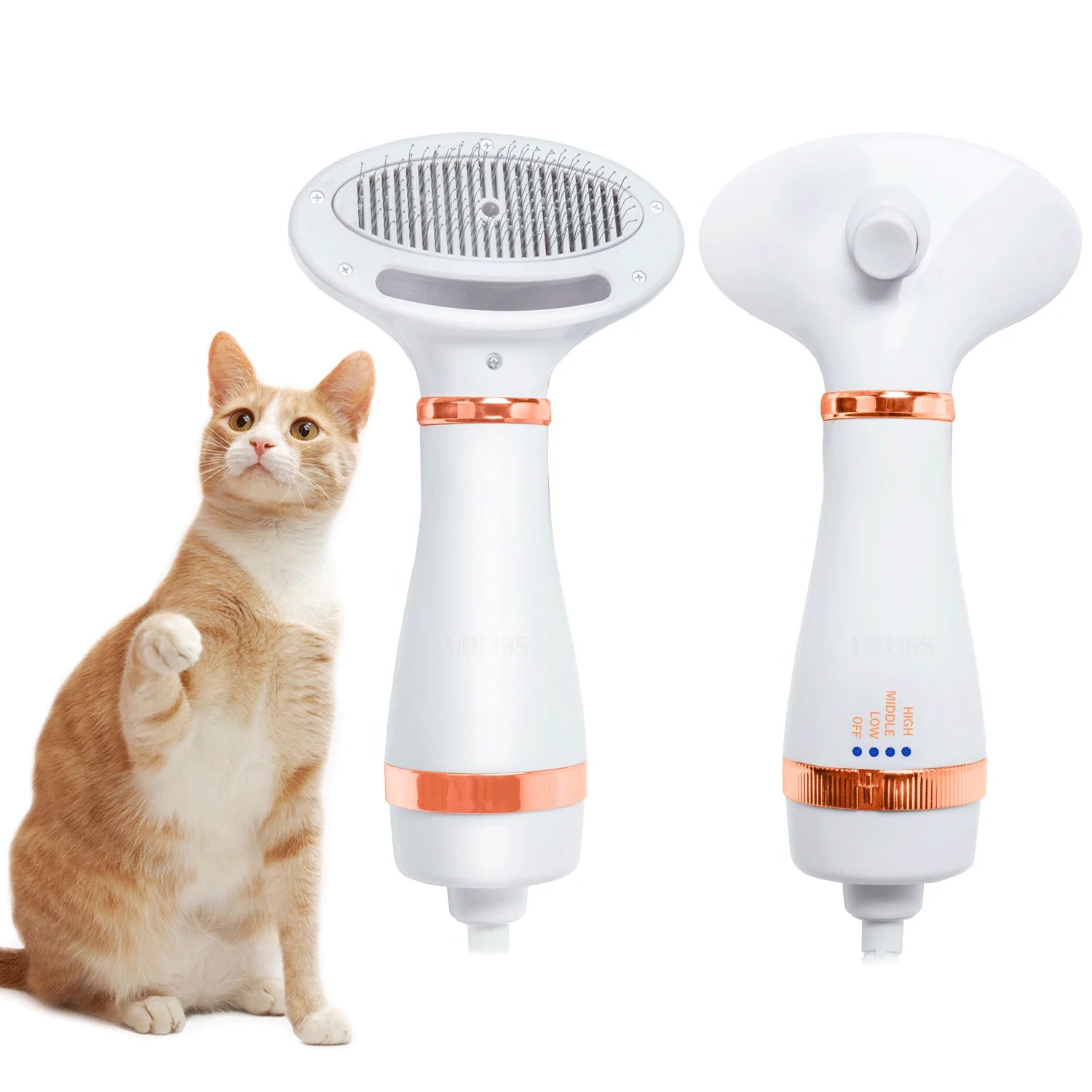 Hot Selling Dog Brush Pet Hair Dryer 2 in 1 Grooming Blower Slicker Brush Comb Pet Grooming Hair Dryer Blower