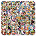 50Pcs Cartoon Stained Glass Cat Graffiti Stickers for Refrigerator Wall Decor Aesthetic Kitty Sticker