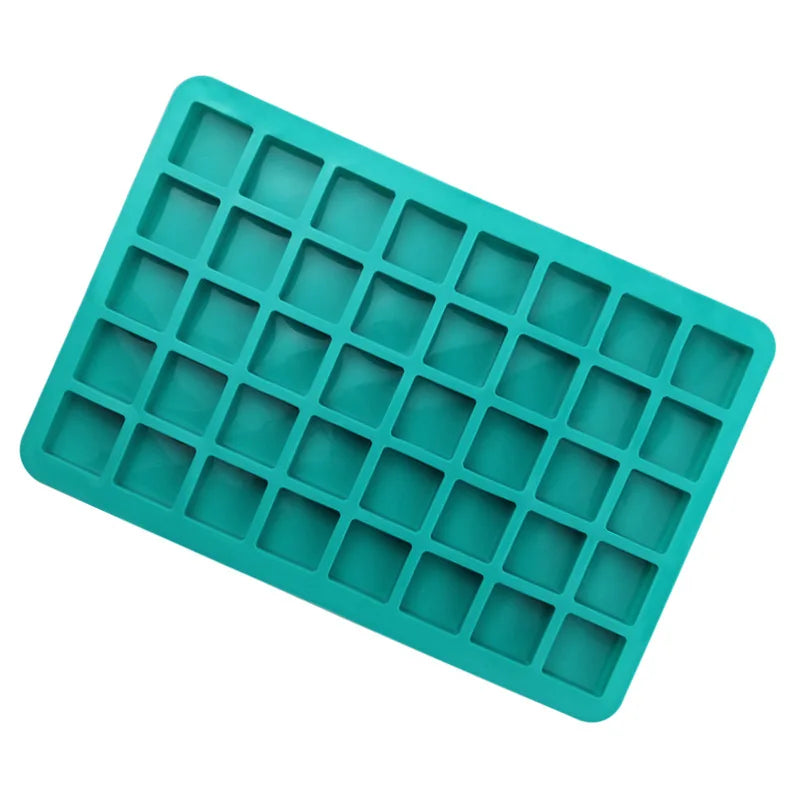 BPA Free Eco-Friendly 40-Cavity Mini Square Silicone Ice Cube Molds Non-Stick Caramel Candy Chocolate Truffles Ice Cream Makers