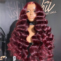 360 HD Full Lace Colored 99j 7x7 swiss Lace Closure Wig Body Wave Burgundy 13*6 hd Frontal Human Hair Wigs Loose Deep Remy Hair