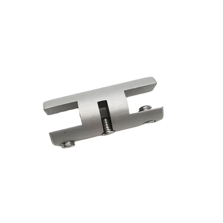 Satin Anodized Aluminium Double Sided Cable Clamp 1.5mm Cable Display Systems with Vertical Support up to 3/8''