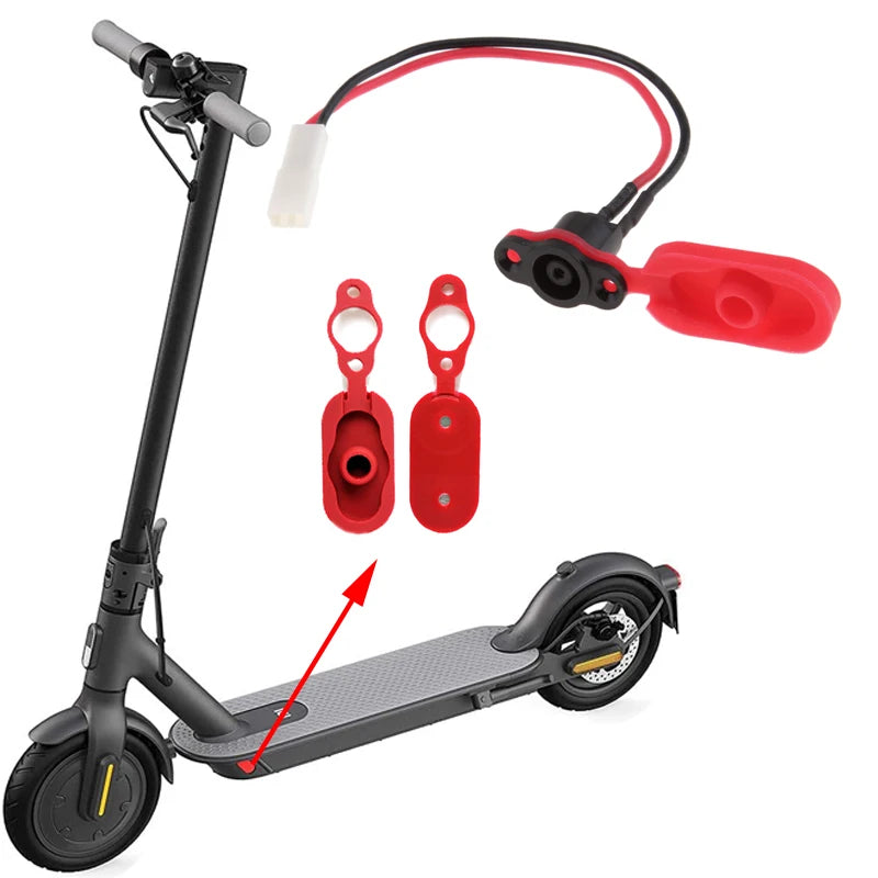 Scooter Battery Charging Port ABS Power Charging Port for Xiaomi M365 1S F30 F40electric Scooter Replacement Parts