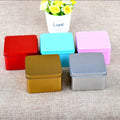 Custom Pink Metal Cans Square 90*90*50mm for Lashes Small Gifts Photos Jewelry Earrings Bracelet Mystery Candy Sweet Tea Box