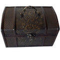 Wholesale Antique Style Pirate Treasure Chest Wooden Boxes Hinged Lid Kids Keepsake Decorative Storage Painted Business Gifts