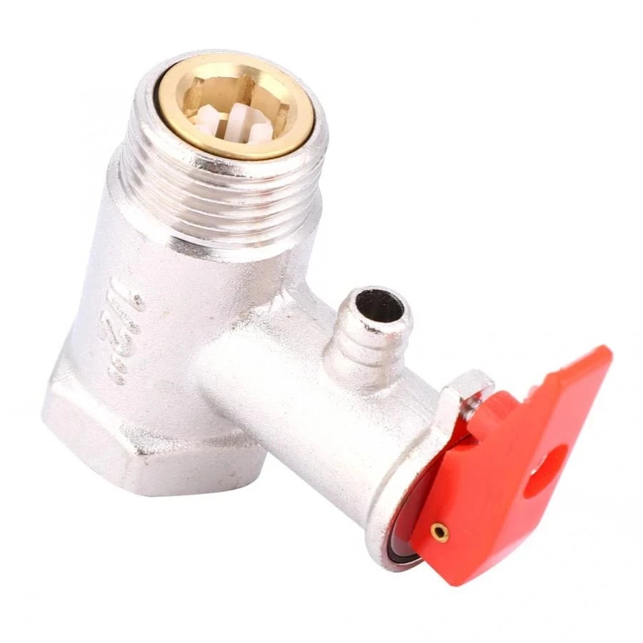 Safety Valve Water Heater Check Valve Pressure Relief Check Brass Nickel Plated 0.9mpa G1/2 Inch General Single Door Check Valve