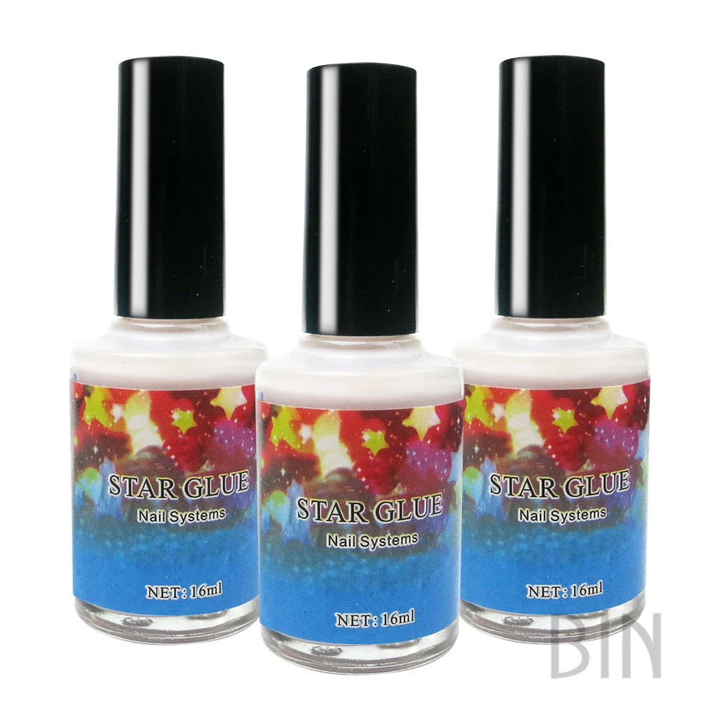 BIN High Quantity   Bright Color Star Nail Foil Glue