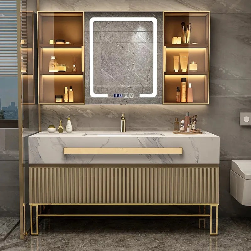 Hot sale Toilet Bathroom Wood Vanity Unit with Basin Bathroom Cabinet Manufacture