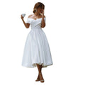 S1342F New Satin Off-neck Elegant Simple Off-the-shoulder Party Dresses Women Evening