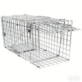 Reusable Large Mouse Trap Heavy Duty Metal Cage 42x18x20cm - for Outdoor Garden Yard & Indoor Basement Rodent Control