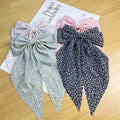 Women's Spring Hair Bow Flower Print Fabric Hair Clip Accessory