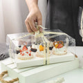 China Manufacturer Wholesale Transparent 12 Cupcake Box with Inserts Bakery Boxes to Fit 2 4 6 12 Cupcakes or Muffins