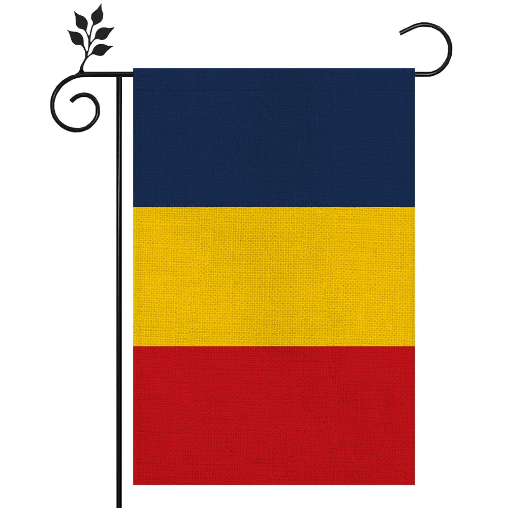 Wholesale 12x18 Inch Indoor Outdoor Decorative Romania Burlap Garden Flags for Garden Yard