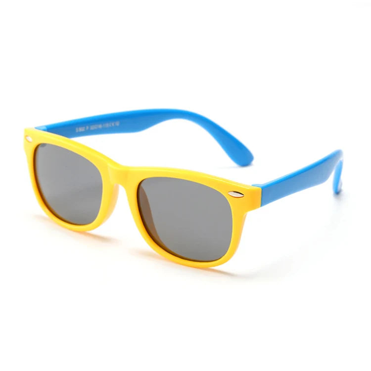 2025 Manufacture Newest Children Flexible Frames UV400 Soft Sun Glasses Square Silicone Polarized Kids Sunglasses