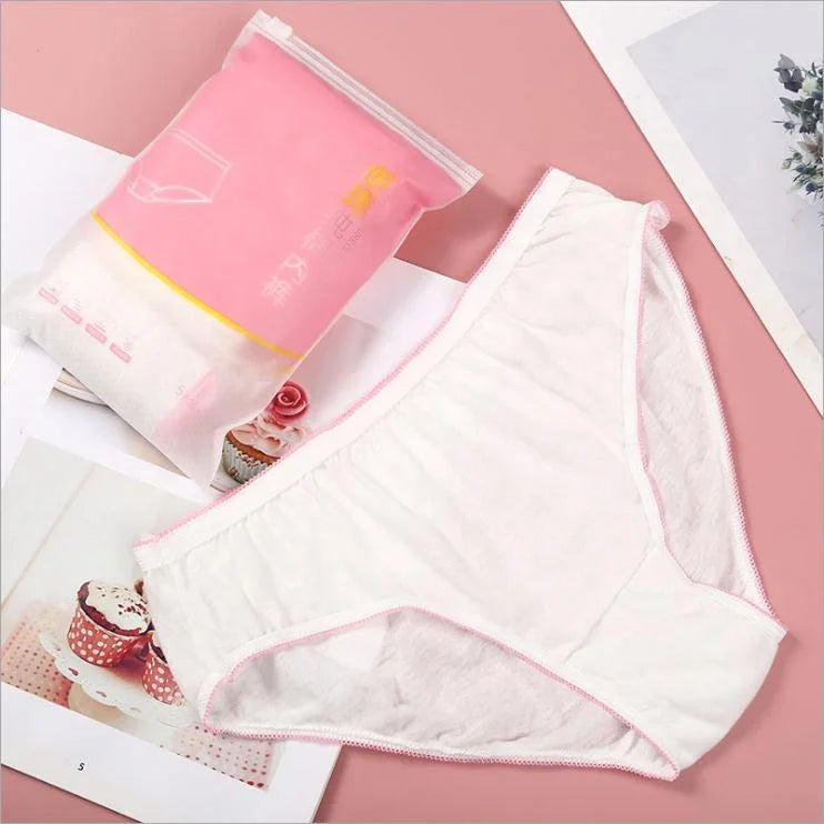 Women's 100% Pure Cotton Underwear Travel Panties High Cut Briefs for Women and Men