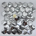 Modern Design Hexagonal Stainless Steel 3D Mosaic Tiles Glossy Gold Metal Parquet for Kitchen Wall Villa Graphic Design Projects