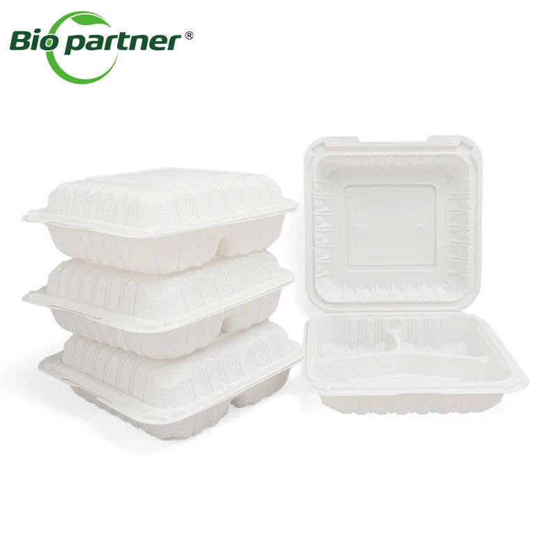 Manufacturer Mfpp Hinged Take-Away Containers Disposable Food Containers for Restaurants and Takeout Degradable for Camping