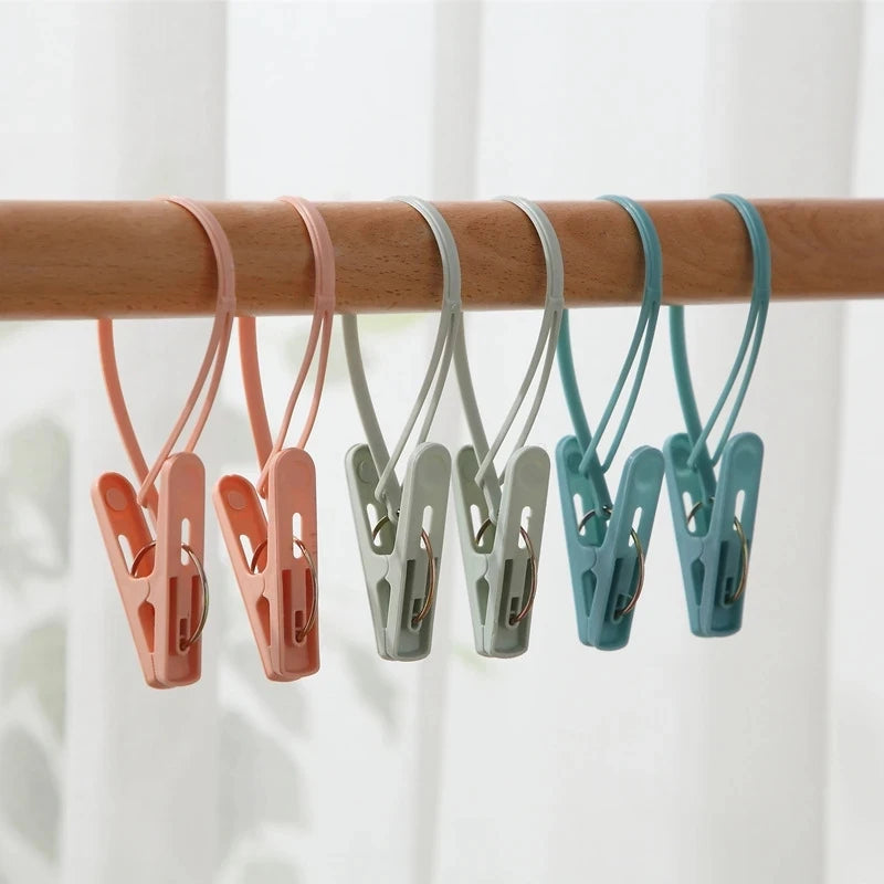 Factory Price 12pcs Pack Clip Hanger Mix Color Household Plastic Clothespin Drying Underwear Windproof Clothes Socks Clip
