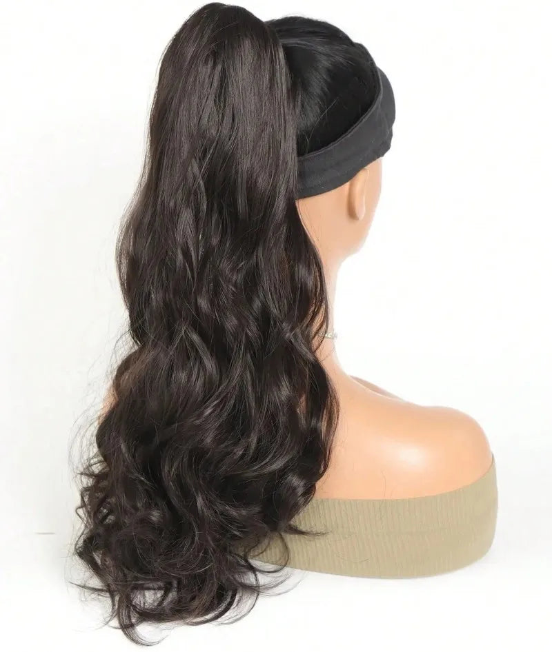 Hot Sale 100g 50cm Natural Ponytail Clips Wig Hair Extensions Synthetic Curly Wigs for Daily Use by Women