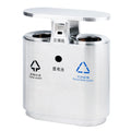 O-Cleaning 60L/16Gallon Dual Compartment Classfying Environmental Garbage Can Recycling Waste Bin for Outdoor and Indoor Use