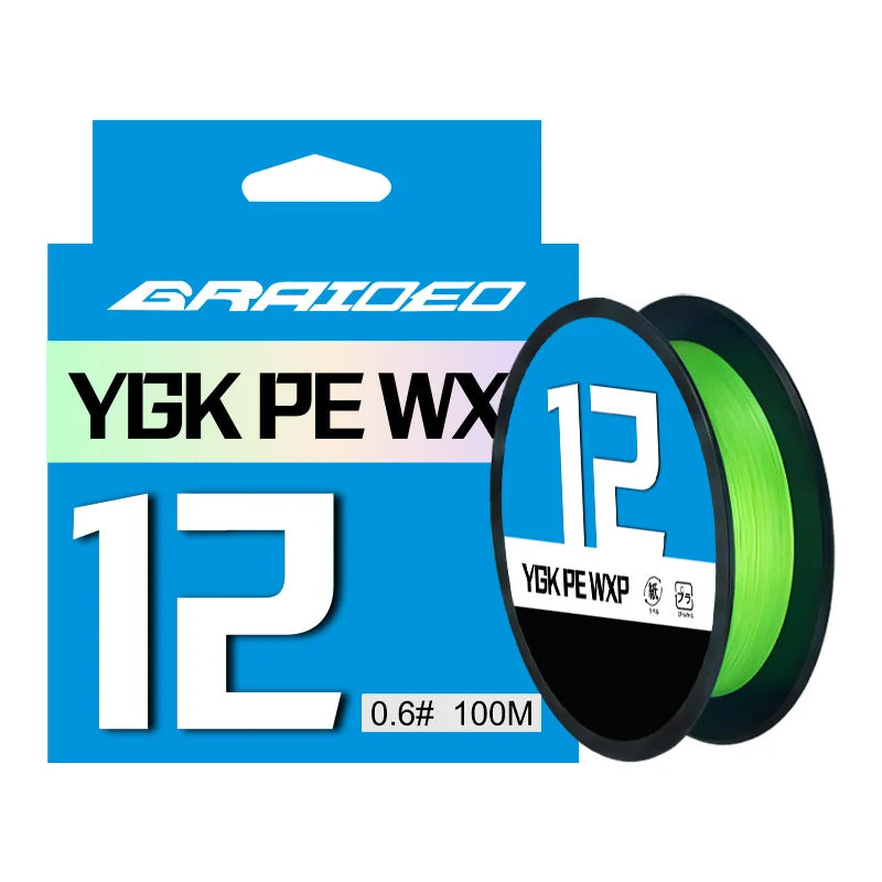 12 Braid PE Braided Fishing Line 100m Floating River Use Super Durable High Strength Eco-Friendly