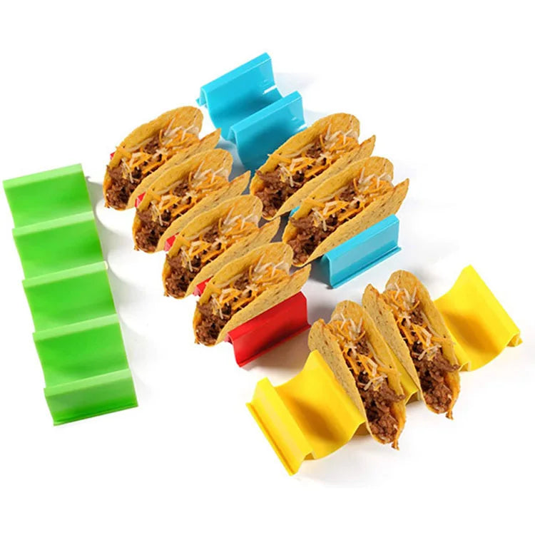 2024 Kitchen Accessories Food Grade Plastic Taco Holder Stand Utensil for Parties & Casual Dining