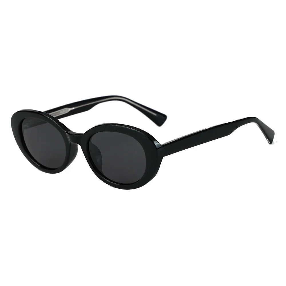 2025 Korean Retro Sunglasses UV400 Lenses Vintage Oval Frame TR90 Women Fashionable Shades