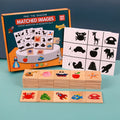 Early Education Puzzle Parent-child Interactive Image Memory Training Play Wooden Shadow Matching Jigsaw Toy