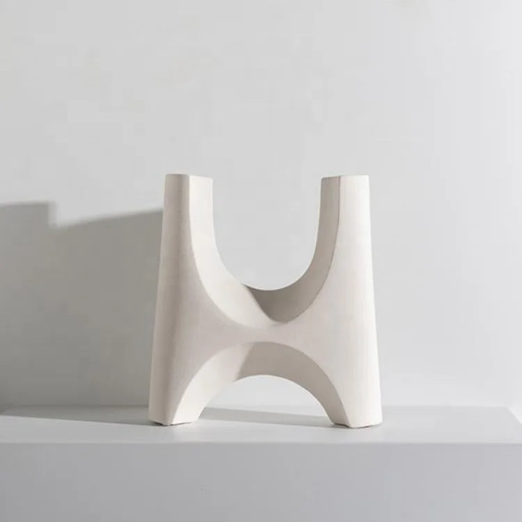 Modern Simple White Eco-Friendly Ceramic Vase Customized Decorative Accessories for Home Chinese Style Christmas Decor